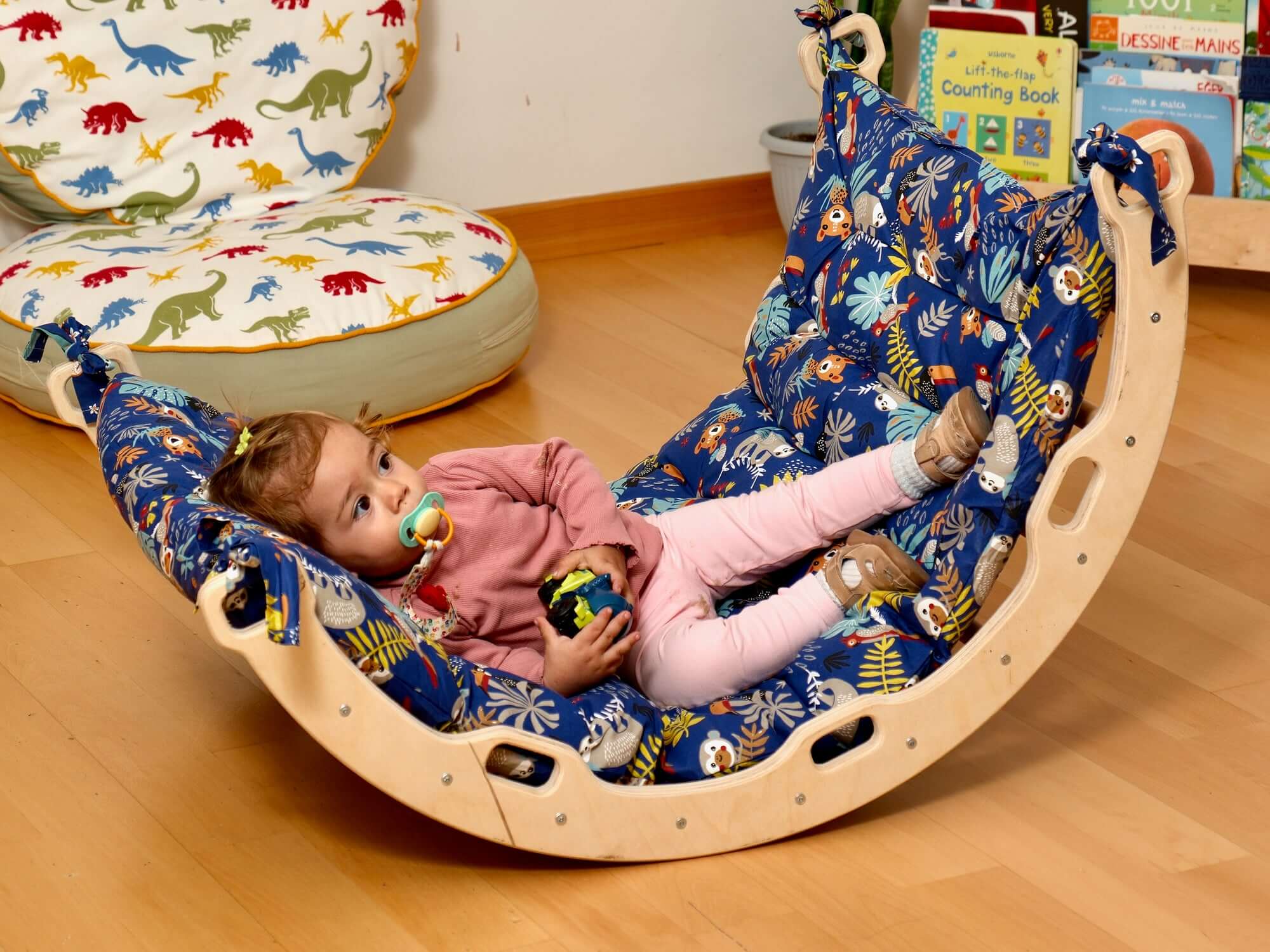 Medium Montessori Climbing Arch/Rocker – With Pillow & Ramp Set