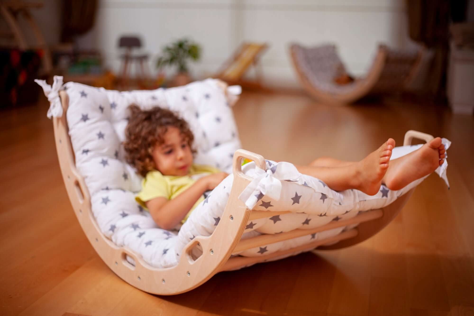 Medium Montessori Climbing Arch/Rocker – With Pillow & Ramp Set