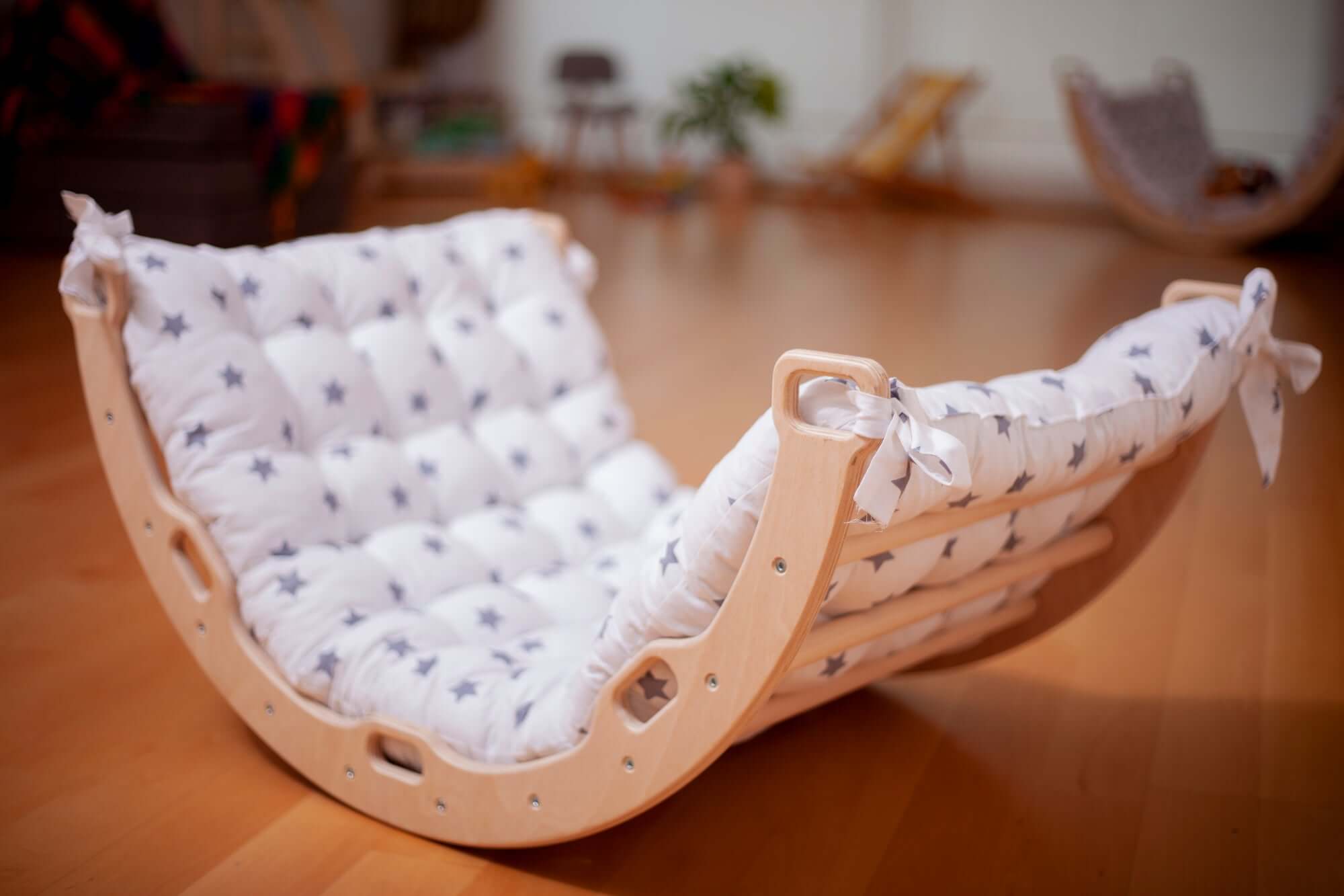 Medium Montessori Climbing Arch/Rocker – With Pillow & Ramp Set